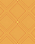 Amber Chevron bold geometric peel and stick wallpaper creating ambiance in a serene bathroom