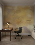 Textured amber peel and stick wallpaper with subtle depth layers