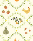 Matte harvest gourd and strawberry peel and stick wallpaper - Autumn Gourd