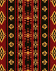 Aztec Echoes red and black tribal geometric wallpaper