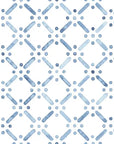 Azul Lattice dotted blue wallpaper