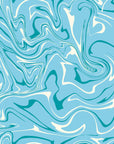 Self-adhesive wallpaper featuring an abstract blue and white liquid marble design (Style: Azure Dance)
