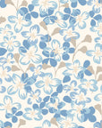 Smooth watercolor blue blossoms peel and stick wallpaper - Bloom Archive