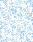 Blue Petal Cloud serene blue floral wallpaper creating ambiance in a serene bathroom