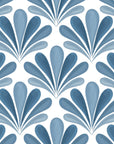 Blue Petal Rain elegant blue floral fan wallpaper