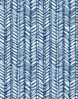 Blue Stitching navy and white chevron herringbone wallpaper