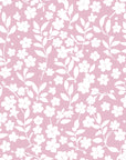 Blush Silhouette pink floral peel and stick wallpaper