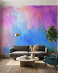Textured pastel pink and blue abstract brushstroke peel and stick wallpaper - Blush & Blue