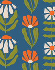 Bohemian Daisy retro floral wallpaper