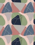 Boho Shape Overlap abstract earthy wallpaper