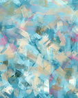 Textured blue crosshatch brushstroke peel and stick wallpaper - Brushed Lagoon