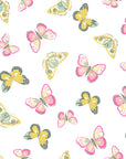 Bubblegum Flutter pink and yellow butterfly wallpaper