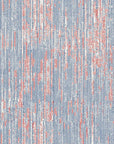 Textured red and blue hand drawn stripe peel and stick wallpaper - Burnished Edge