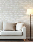 Visual texture of a minimalist line grid, lending a refreshing and very clean feel to a contemporary interior space.