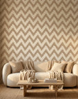 Smooth white, taupe, and gold geometric peel and stick wallpaper - Caramel Drip