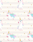 Celestial Prance pink and gold unicorn wallpaper