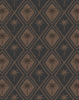 Matte charcoal grey tropical palm trellis peel and stick wallpaper - Charcoal Palm