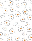 White and brown popcorn pattern novelty peel and stick wallpaper - Cinema Swirl