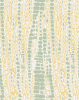 Citrus Scale green and gold abstract wallpaper