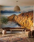 Dramatic cloud formation with light breaking through sky removable wallpaper