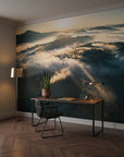 Surreal cloudscape with texture and dimension removable wall mural