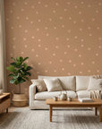 Copper Stars copper terracotta starfish in a warm and inviting living room