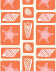 Coral Echoes geometric tile wallpaper