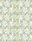 Textured green and gold geometric peel and stick wallpaper - Crossroads