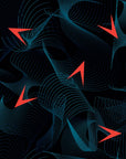 Current Drift dark teal abstract textured wave wallpaper