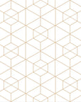 Desert Filigree gold geometric cube wallpaper