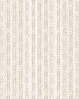 Desert Loom neutral geometric peel and stick wallpaper creating ambiance in a serene bathroom