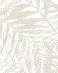 A hand-drawn layered linework pattern on muted wallpaper, depicting abstract palm fronds for a soft, textured effect.