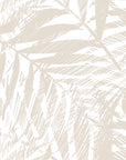 A hand-drawn layered linework pattern on muted wallpaper, depicting abstract palm fronds for a soft, textured effect.