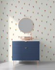 Petite botanical garden pattern peel and stick floral wallpaper - Ditsy Delight