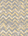 Textured grey and gold chevron peel and stick wallpaper - Dusk Passage