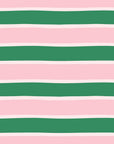 Ember Blush pink and green horizontal stripe wallpaper