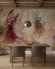 Luxurious removable wallpaper with layered earth tone impasto texture