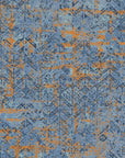 Ember & Tide distressed geometric peel and stick wallpaper creating ambiance in a serene bathroom