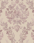 Embroidered Floral Dream soft pink damask wallpaper