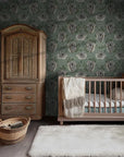 Smooth sage green koala nursery peel and stick wallpaper - Eucalyptus Dream