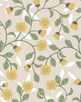 Field Gold yellow botanical peel and stick wallpaper