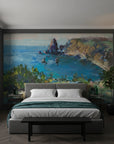 Early morning reflection with golden light on water removable wall mural