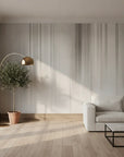 Flowing Silk silver champagne draped in a warm and inviting living room