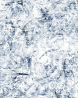 Frost & Etch blue abstract peel and stick wallpaper creating ambiance in a serene bathroom