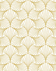 Smooth gold art deco geometric line peel and stick wallpaper - Gilded Arcade