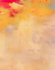 Gilded Blush soft watercolor abstract wallpaper creating ambiance in a serene bathroom