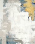 Matte peel and stick wallpaper with grey texture gold accent - Gilded Fog