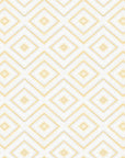 Golden and white geometric diamond pattern on Golden Echo peel and stick wallpaper