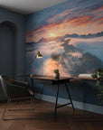 Radiant golden light framing natural portal or passage removable wall mural