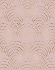 Golden Whisper blush pink and gold scallop arc wallpaper
